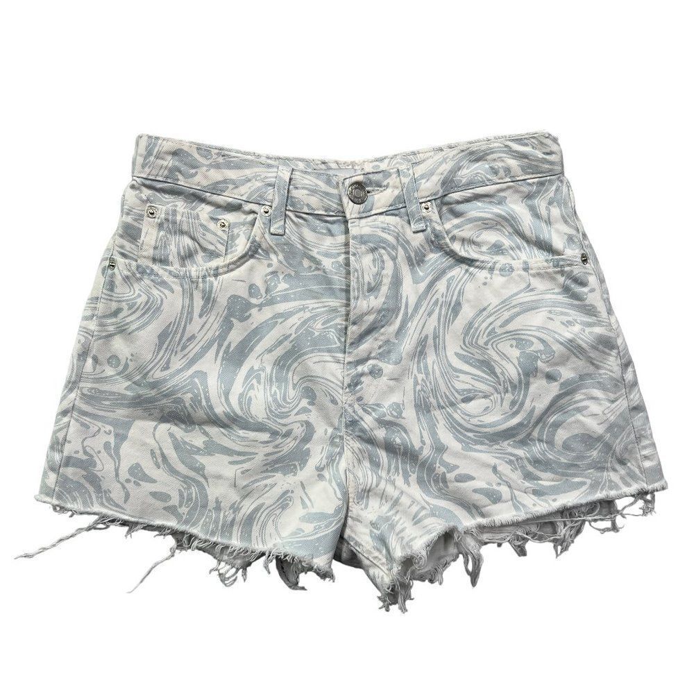Zara‎ Jean Shorts Women's Size 8 Blue High Rise Denim Shorts